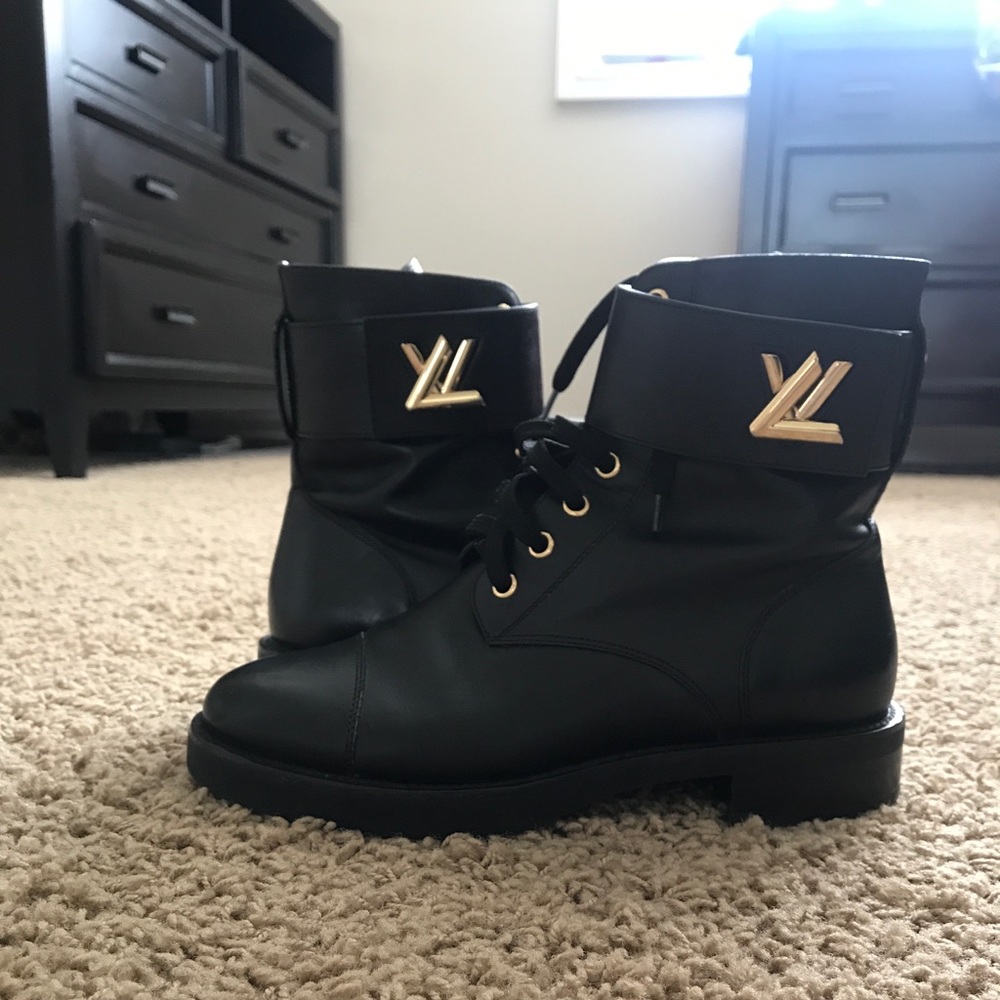 Louis Vuitton wonderland combat boots